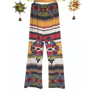 🌲 Kaktus straight leg Aztec boho palazzo pants XL